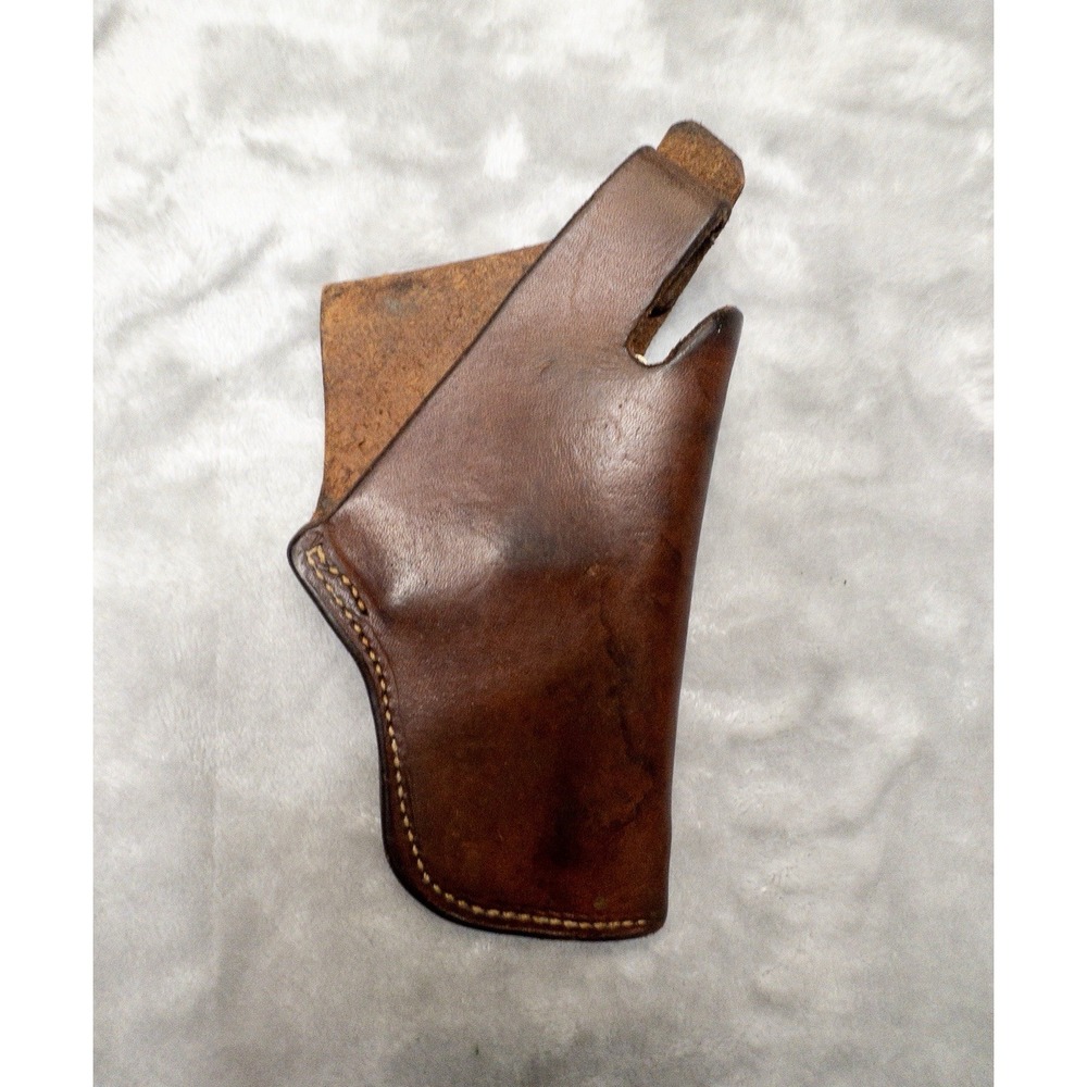 Vtg Brown Leather Holster Right Handed Utility Western Tactical